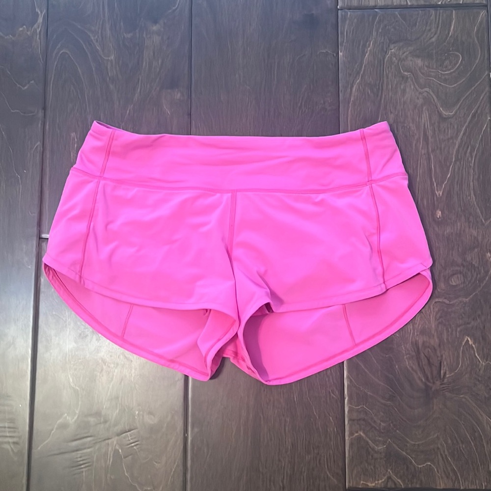 Pink Lululemon 2.5 speed ups! Size 6, worn only a few times!